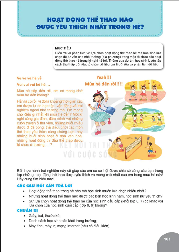 HOẠT ĐỘNG THỂ THAO NÀO ĐƯỢC YÊU THÍCH NHẤT TRONG HÈ?