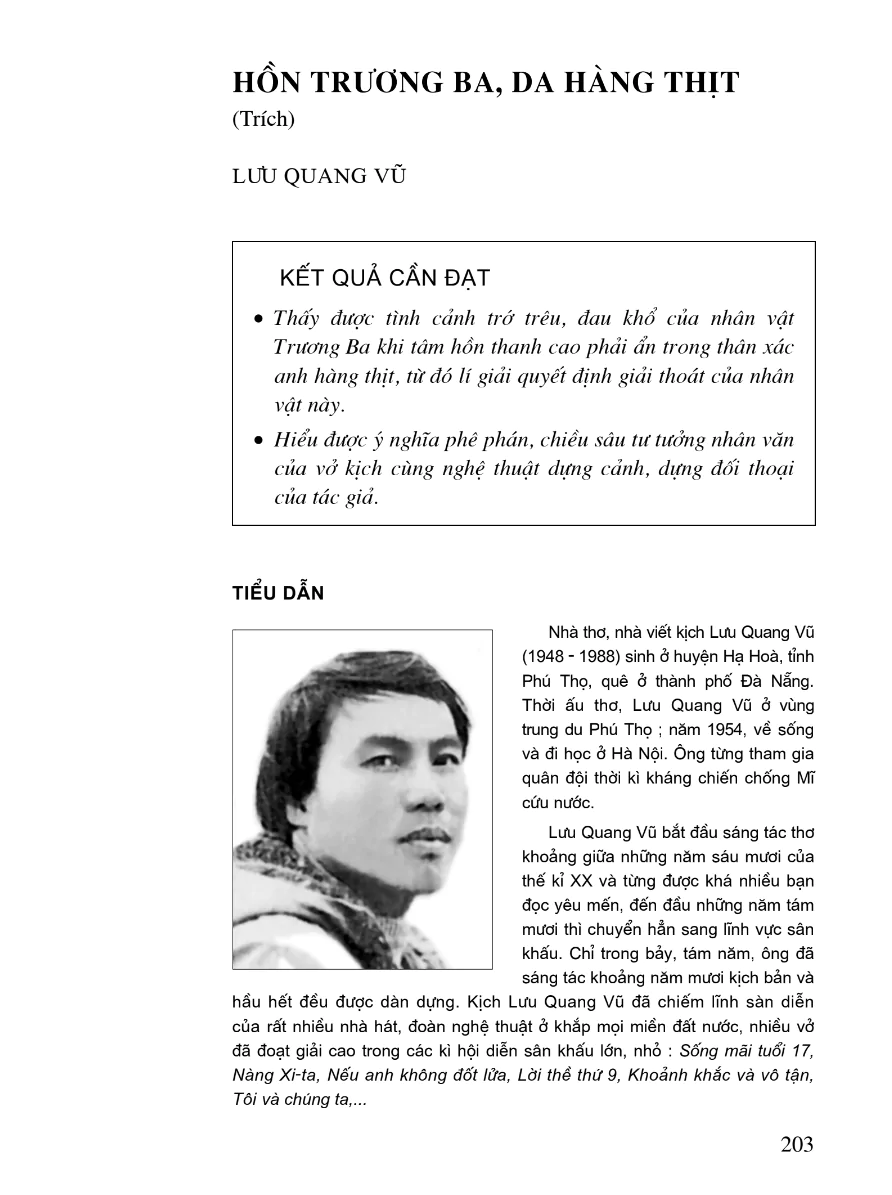 Hồn Trương Ba, Da Hàng Thịt (trích)