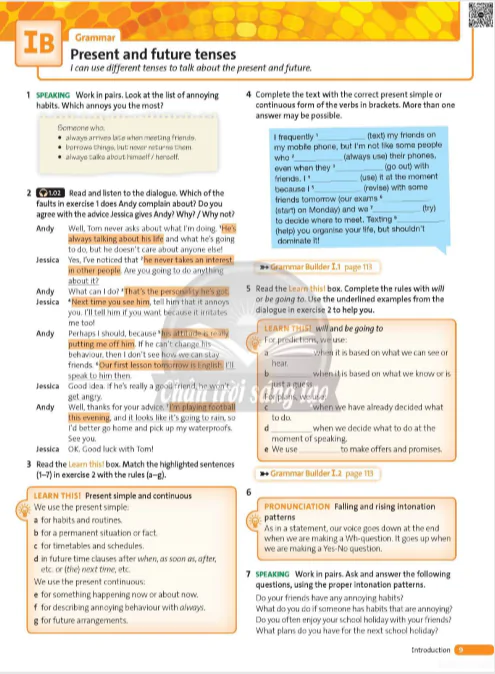 IB Grammar: Present and future tenses