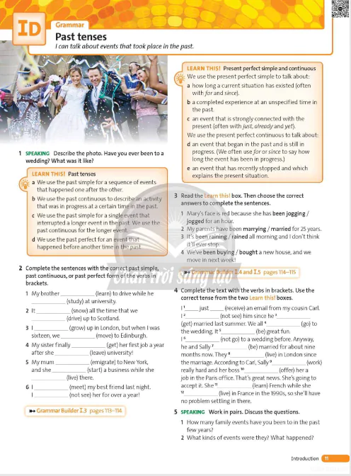 ID Grammar: Past tenses
