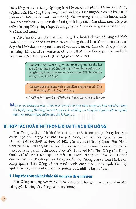 II: Hợp Tác Hoà Bình Trong Khai Thác Biển Đông