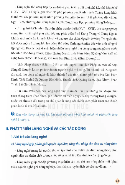 II. Phát Triển Làng Nghề Và Các Tác Động
