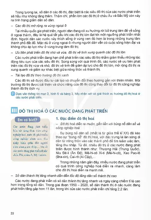 III: Đô Thị Hóa Ở Các Nước Đang Phát Triển