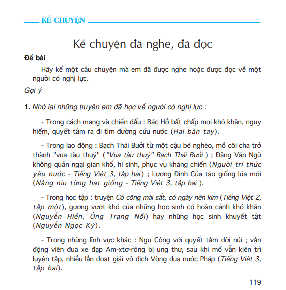 Kể chuyện : Kể chuyện đã nghe, đã đọc