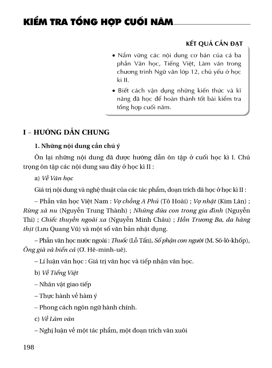 Kiểm Tra Tổng Hợp Cuối Năm