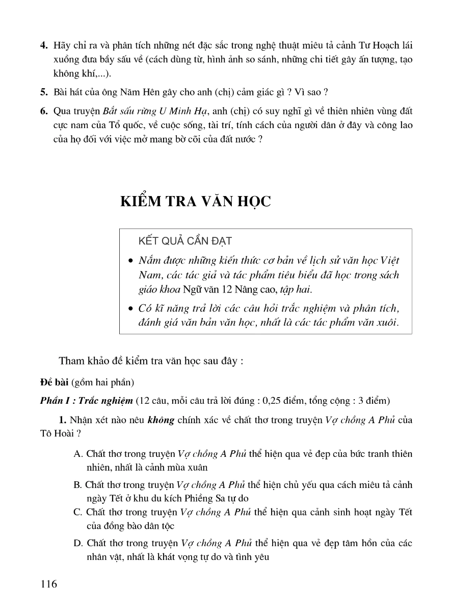 Kiểm Tra Văn Học