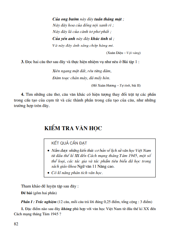 Kiểm tra văn học