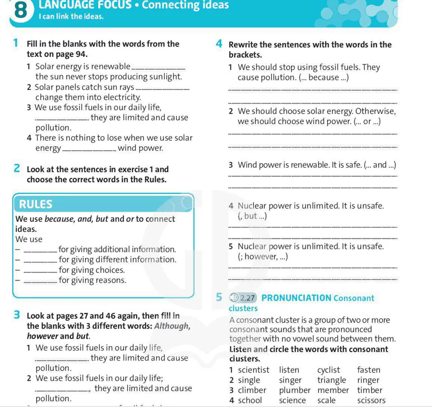 Language Focus: Connecting ideas