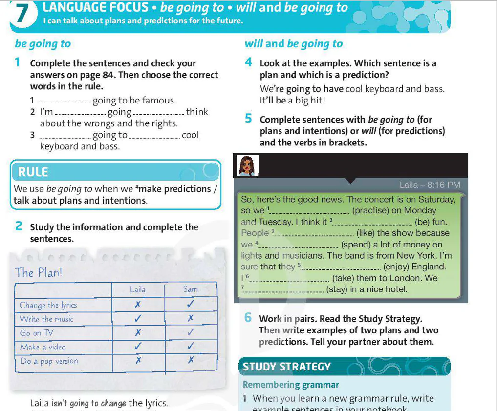Language Focus (Page 85)