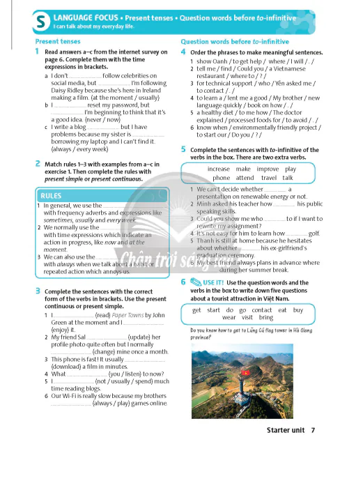 S: LANGUAGE FOCUS - Prensent tenses