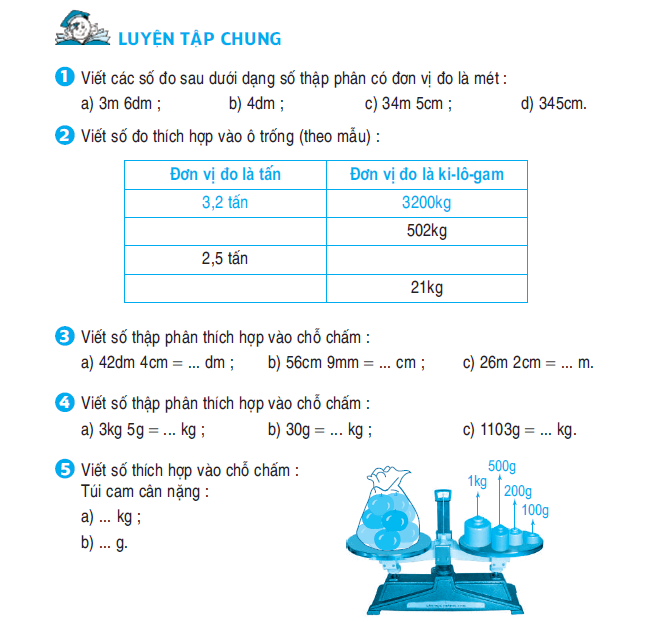 Luyện tập chung (tiếp theo)