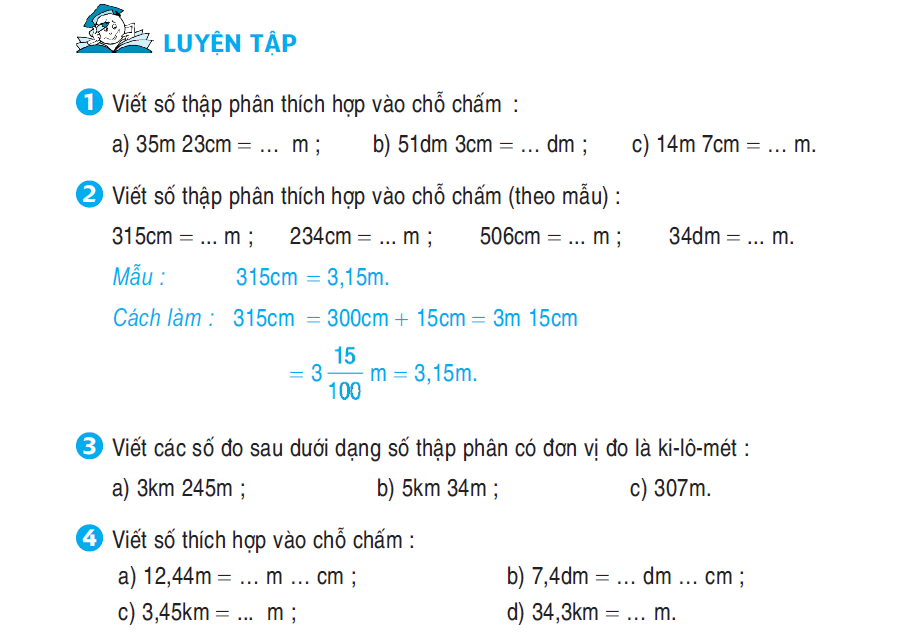 Luyện tập (tiếp theo)