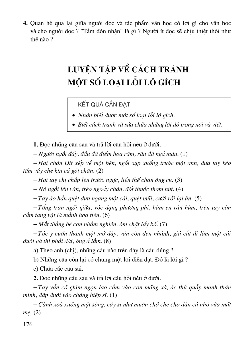 Luyện Tập Về Cách Tránh Một Số Loại Lỗi Lô Gích