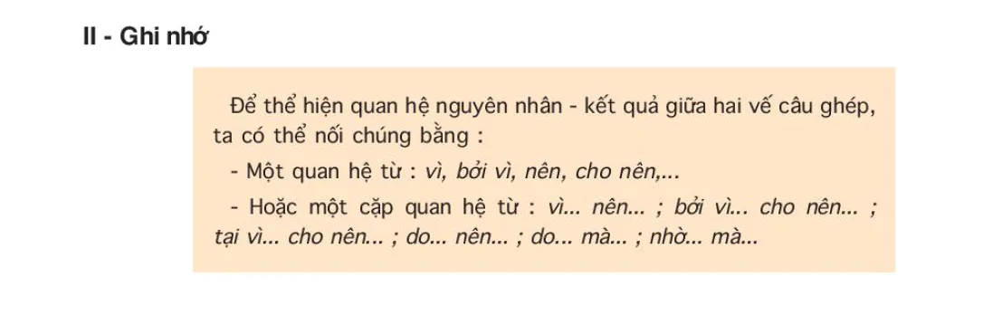 Luyện từ và câu: Nối các vế câu ghép bằng quan hệ từ