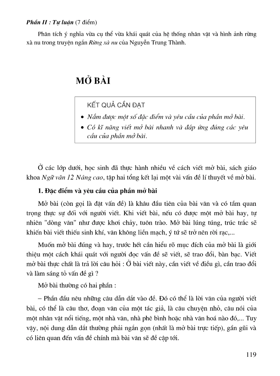 Mở Bài