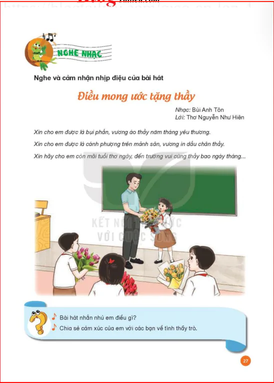 Nghe nhạc: Điều mong ước tặng thầy