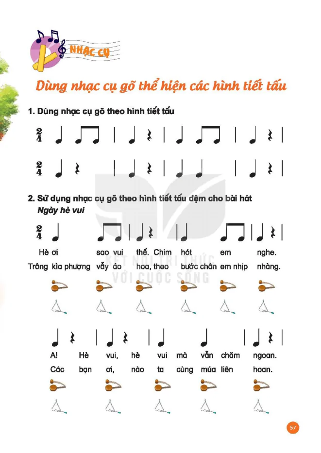Nhạc Cụ: Dùng Nhạc Cụ Gõ Thể Hiện Các Hình Tiết Tấu