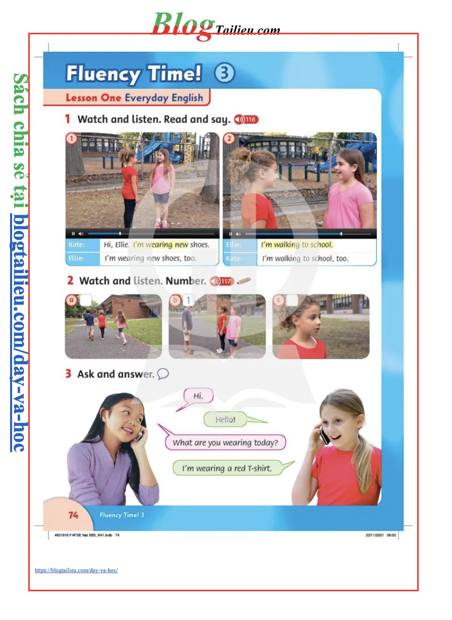 Nội dung phần đầu Fluency Time 3