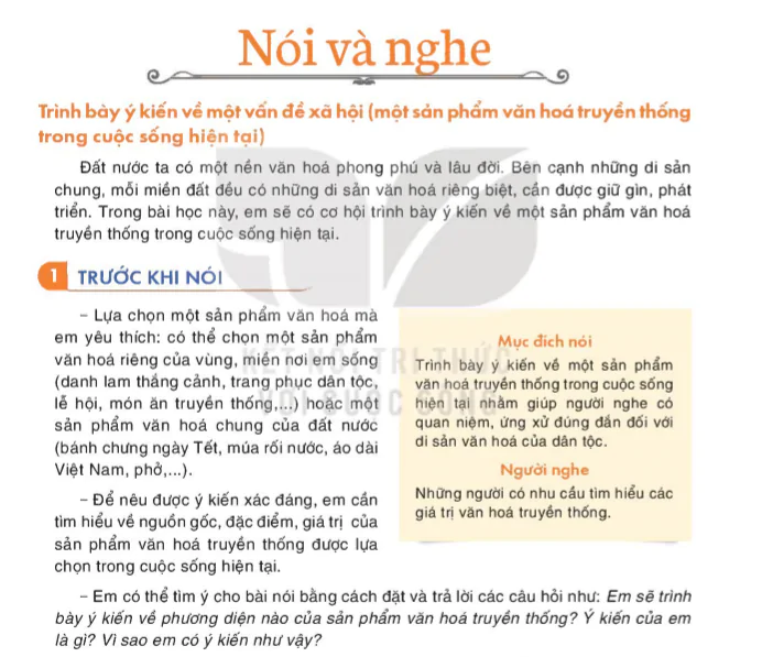 Bài 3: Nói và nghe