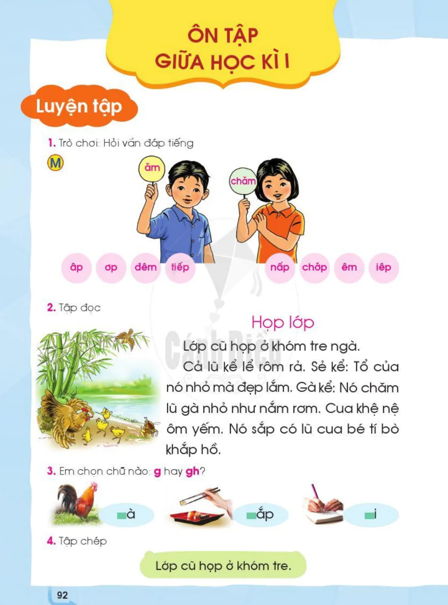 Ôn Tập Giữa Học Kì I
