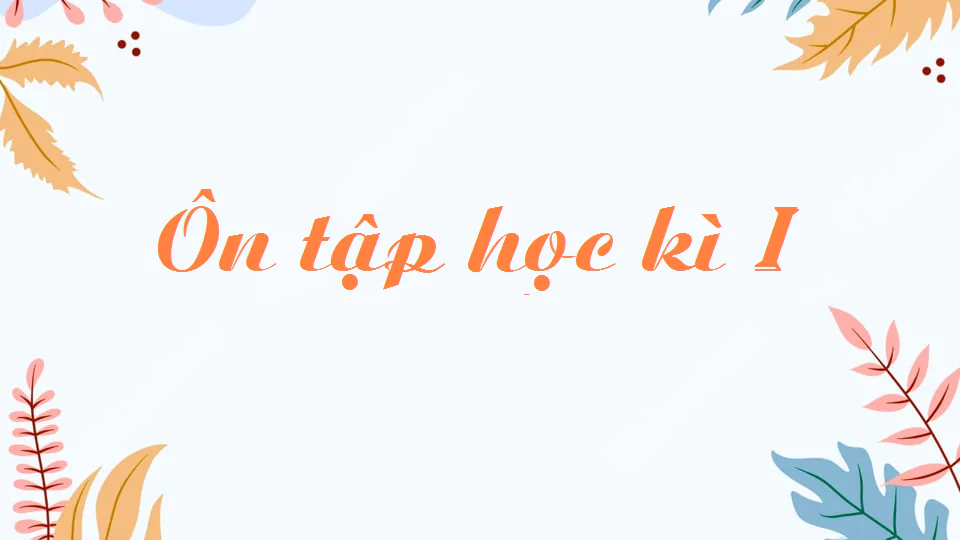 ÔN TẬP HỌC KÌ I