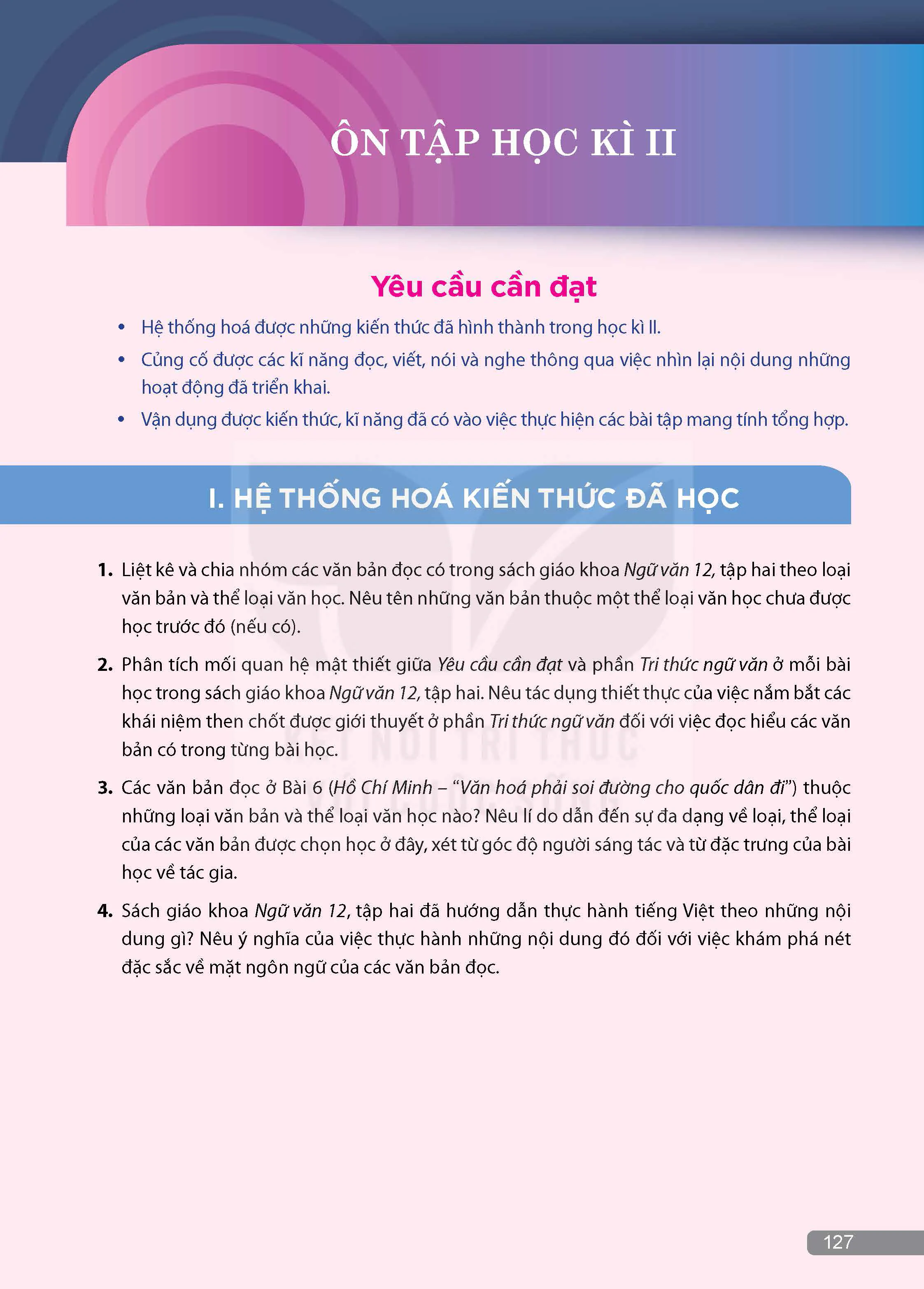 ÔN TẬP HỌC KÌ II