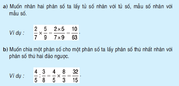 Ôn tập: Phép nhân và phép chia hai phân số