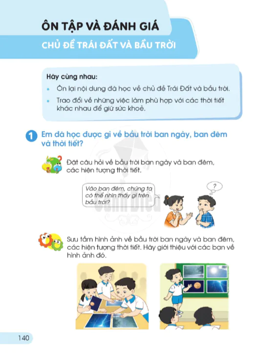 ÔN TẬP VÀ ĐÁNH GIÁ: CHỦ ĐỀ TRÁI ĐẤT VÀ BẦU TRỜI