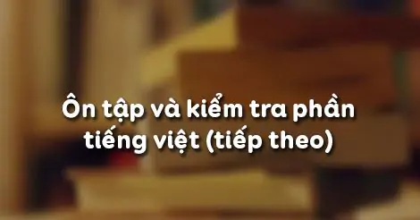 ÔN TẬP VÀ KIỂM TRA PHẦN TIẾNG VIỆT (tiếp theo)