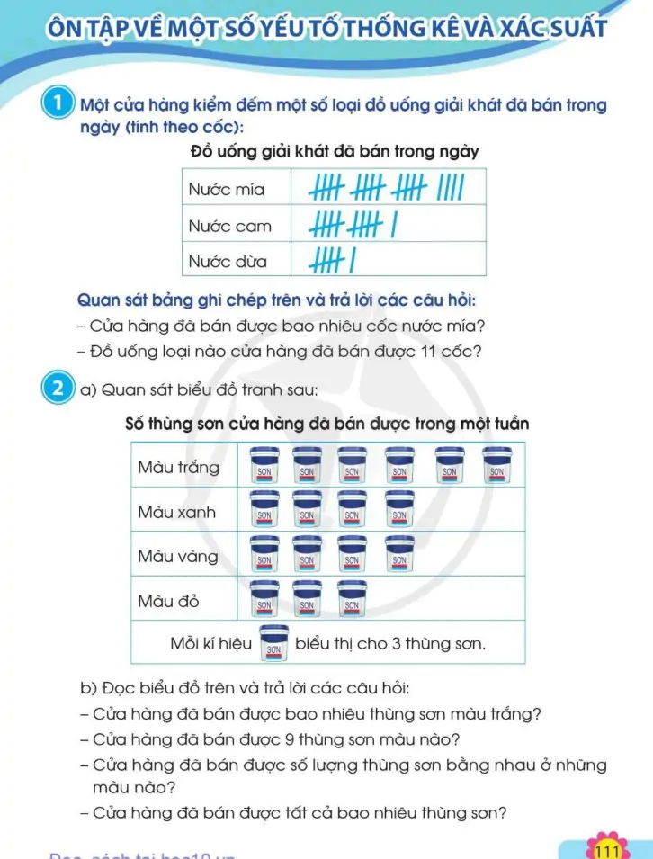Ôn tập về một số yếu tố thống kê và xác suất