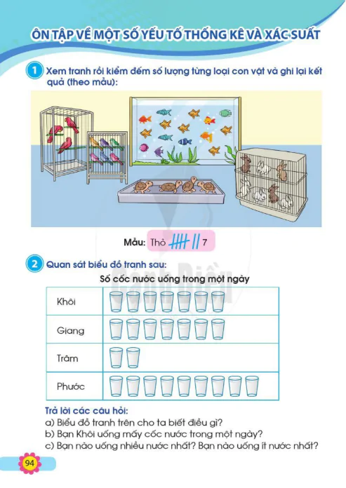 Ôn tập về một số yếu tố thống kê và xác xuất