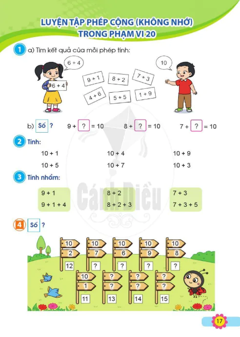 Phép cộng (có nhớ) trong phạm vi 20