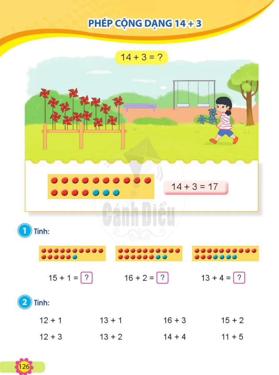 Phép Cộng Dạng 14 + 3