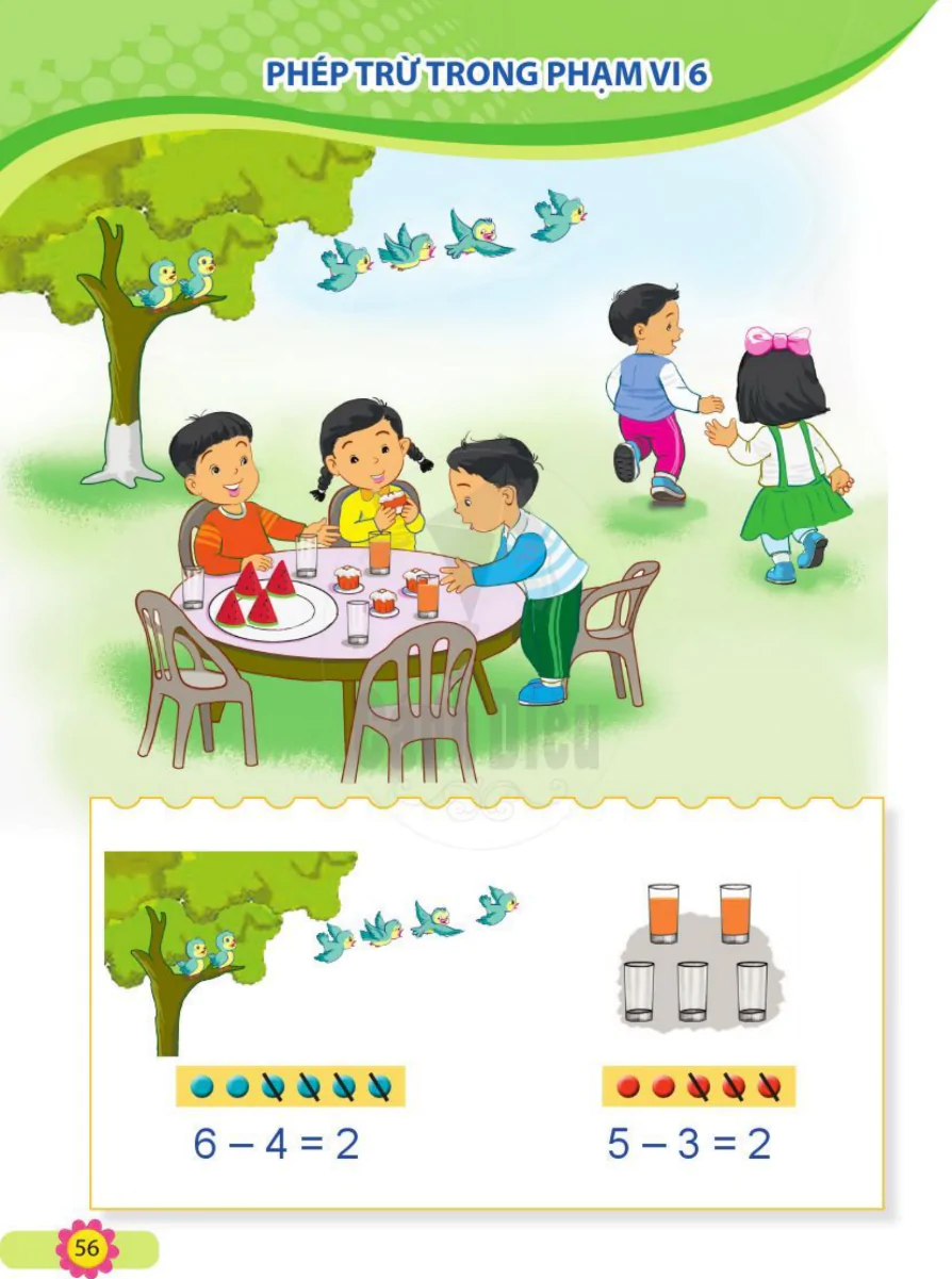 Phép Trừ Trong Phạm Vi 6