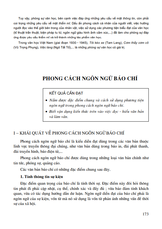 Phong cách ngôn ngữ báo chí