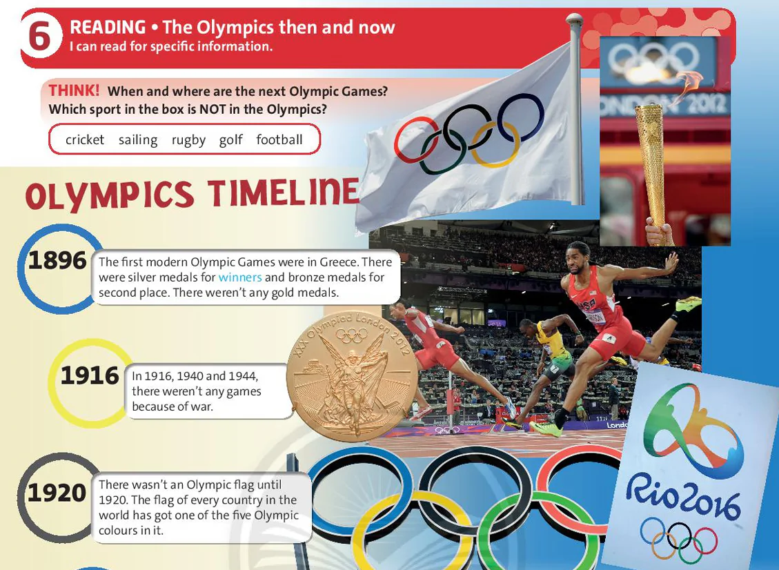 Reading: The Olympics then and now
