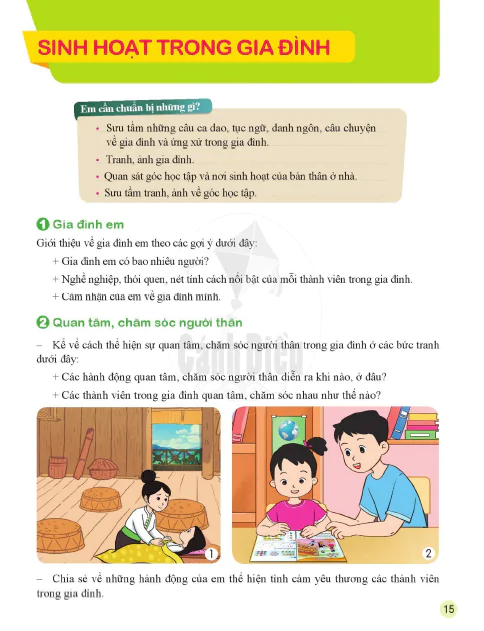 Sinh hoạt trong gia đình