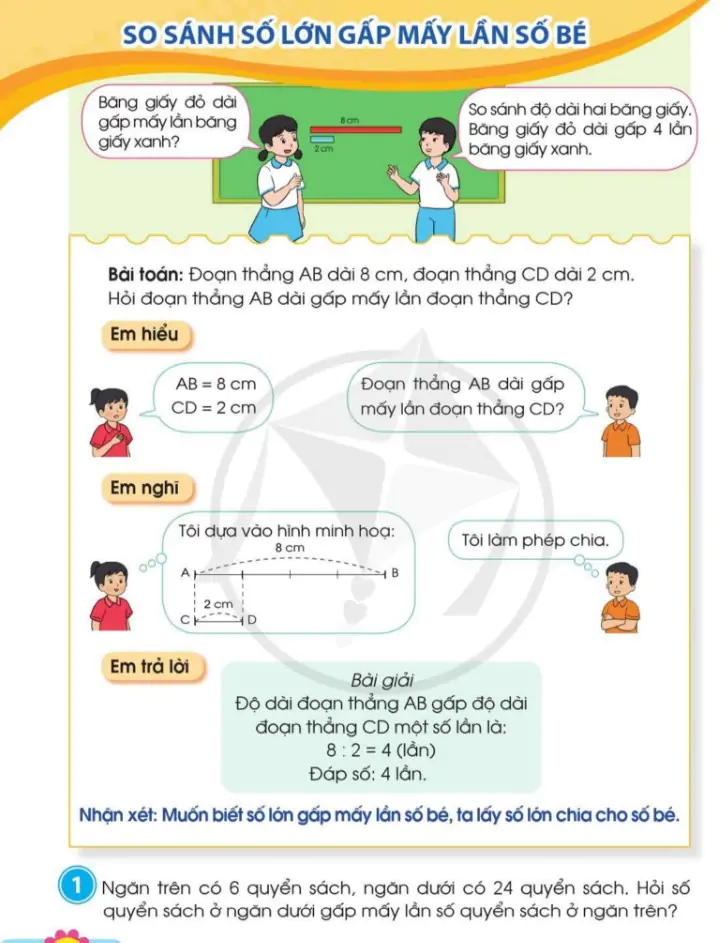 So sánh số lớn gấp mấy lần số bé
