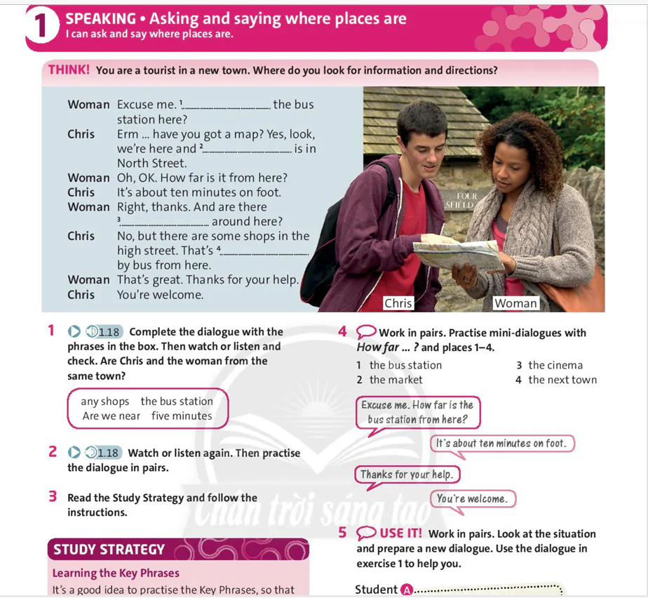 Speaking: Asking and saying where places are