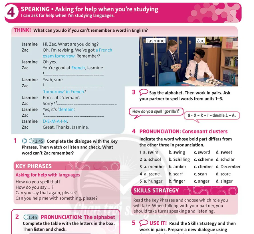 Speaking: Asking for help when you're studying