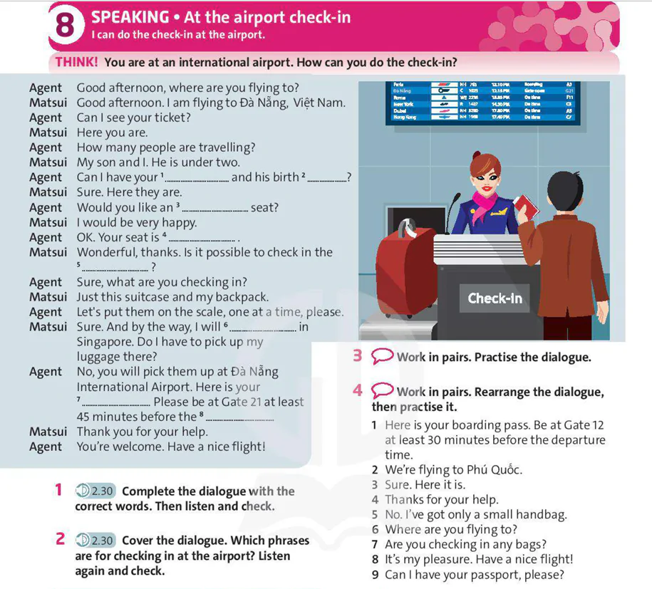 Speaking: At the airport check-in