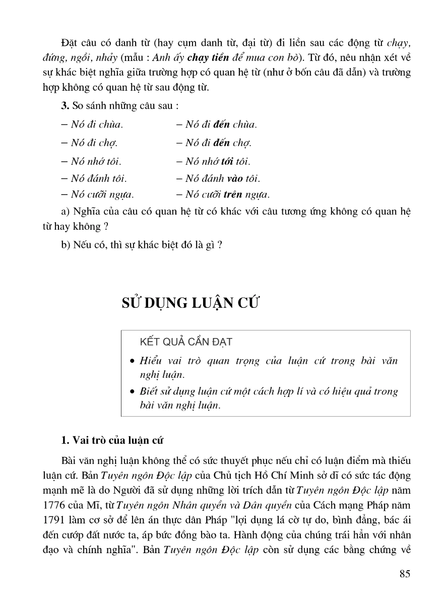 Sử Dụng Luận Cứ