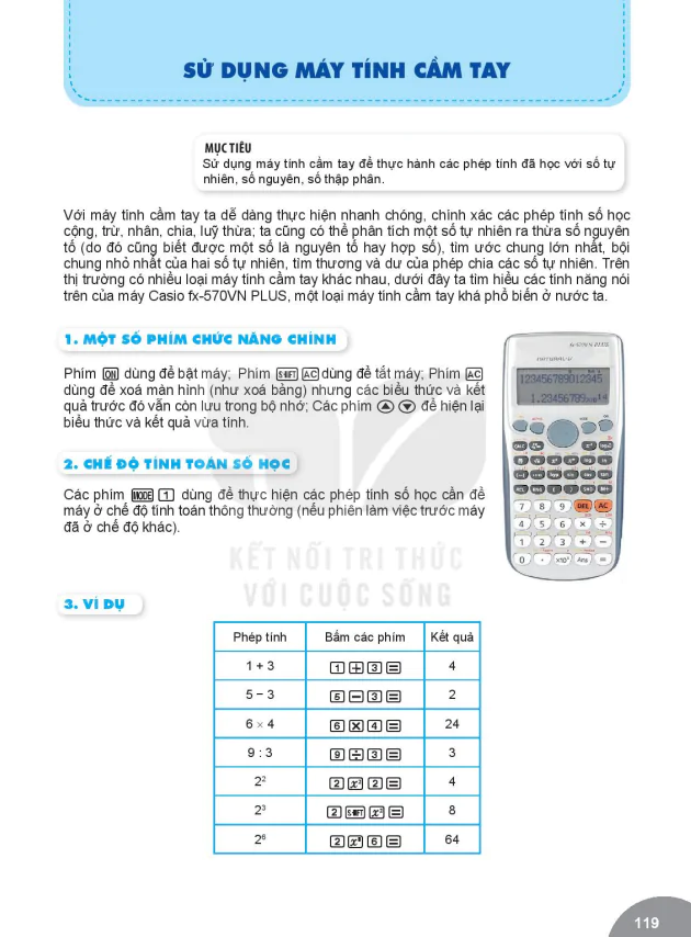 SỬ DỤNG MÁY TÍNH CẦM TAY