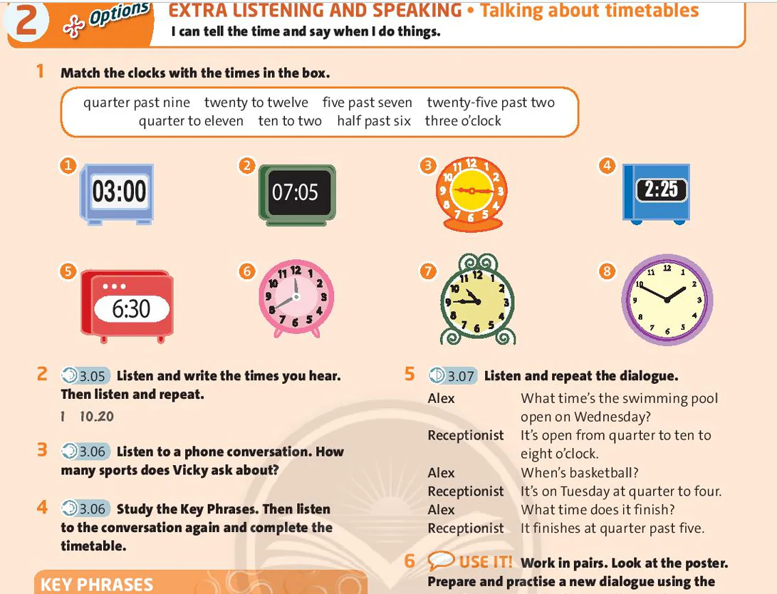 Talking About Timetables