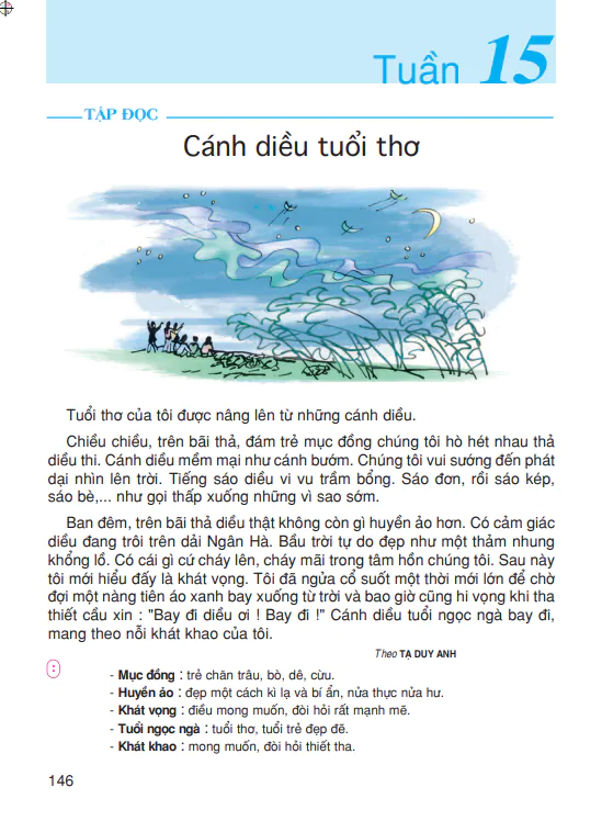 Tập đọc: Cánh diều tuổi thơ