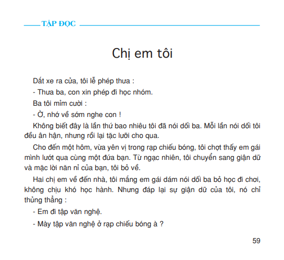 Tập đọc: Chị em tôi