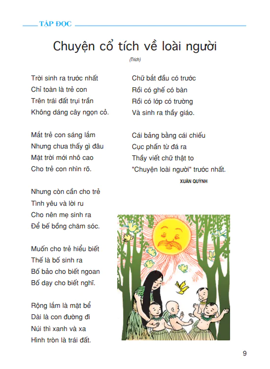 Tập đọc: Chuyện cổ tích về loài người (Trích)
