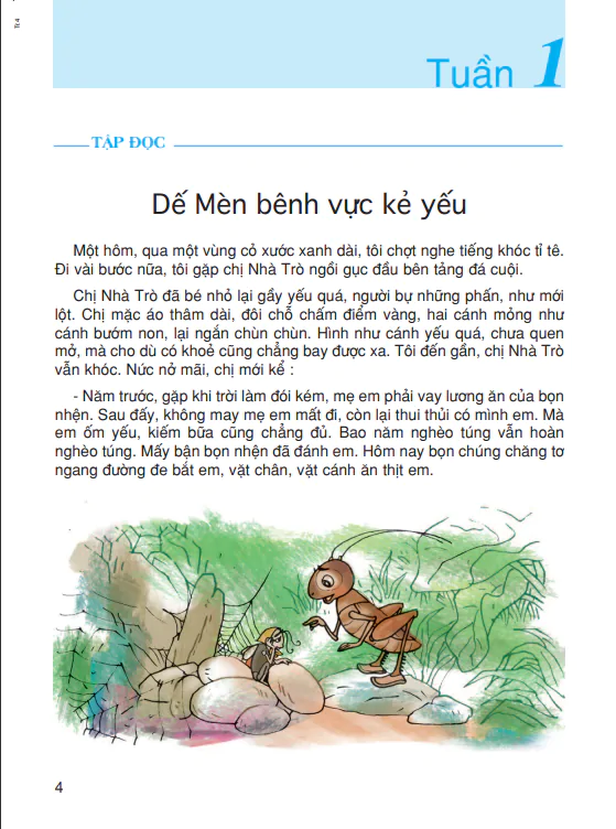 Tập Đọc: Dế Mèn bênh vực kẻ yếu