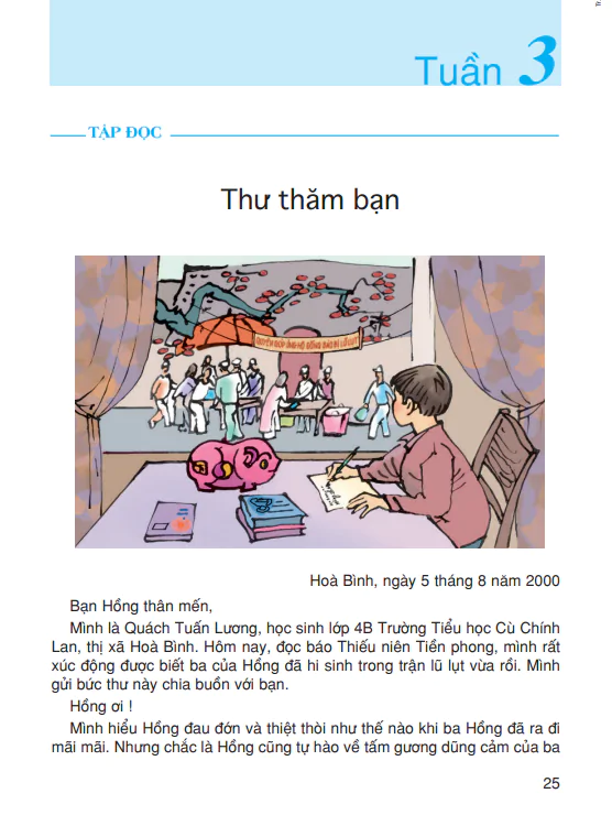 Tập đọc: Thư thăm bạn 