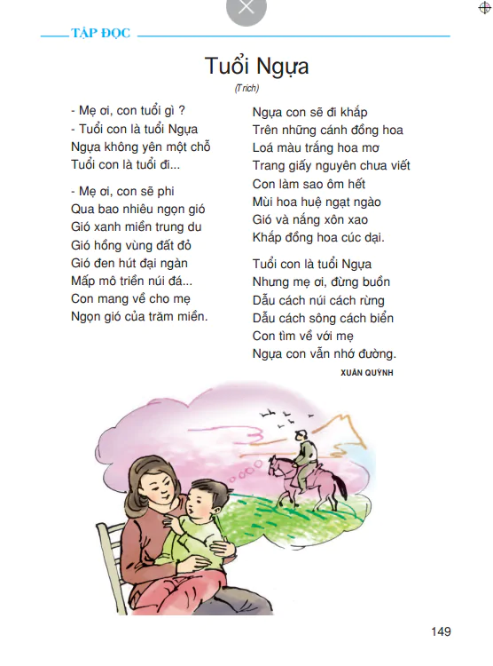 Tập đọc: Tuổi Ngựa (trích)